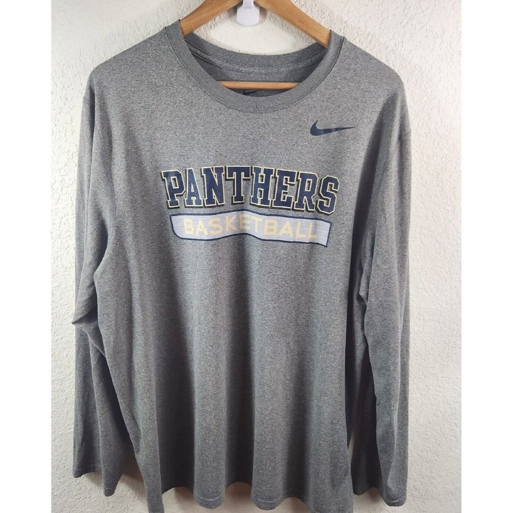 Nike Pitt Panthers Women's Basketball  T-Shirt Top Gray Long Sleeve Dri Fit XL